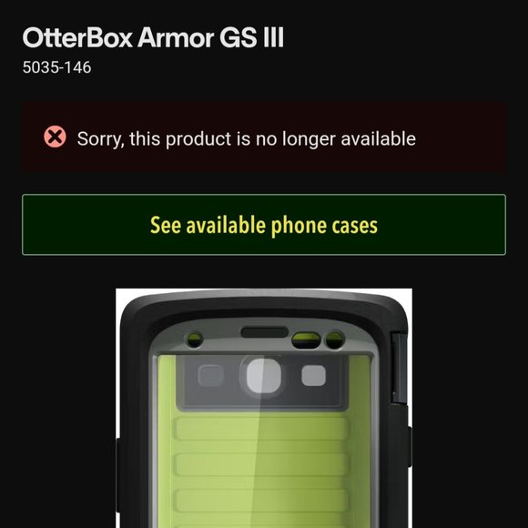 Brand New Phone Case - "OTTERBOX" ARMOR GS III  (Galaxy 3) - Picture 2 of 14
